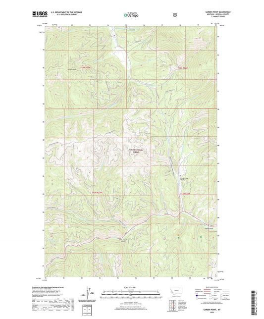 Garden Point Montana US Topo Map Image