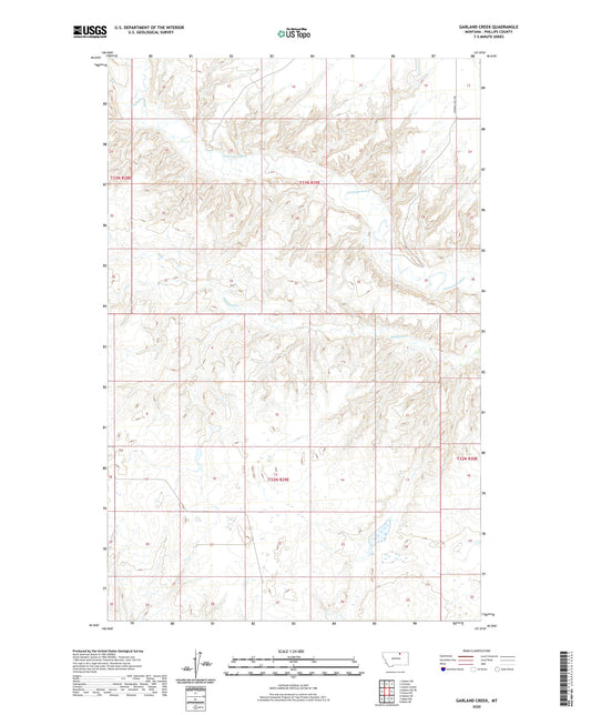 Garland Creek Montana US Topo Map Image