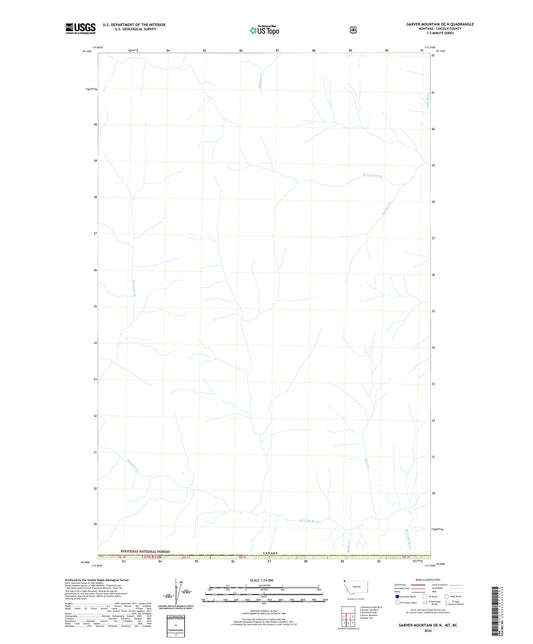 Garver Mountain OE N Montana US Topo Map Image