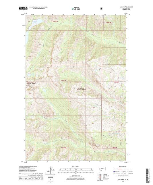 Gash Point Montana US Topo Map Image