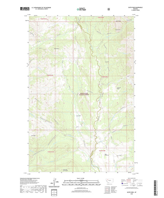 Gates Park Montana US Topo Map Image