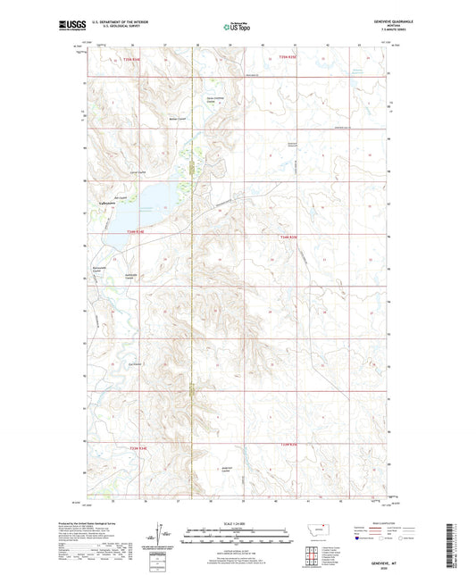 Genevieve Montana US Topo Map Image