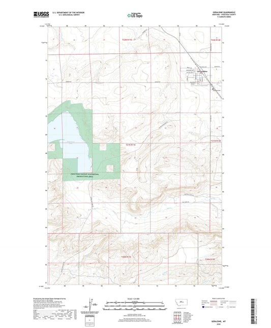 Geraldine Montana US Topo Map Image