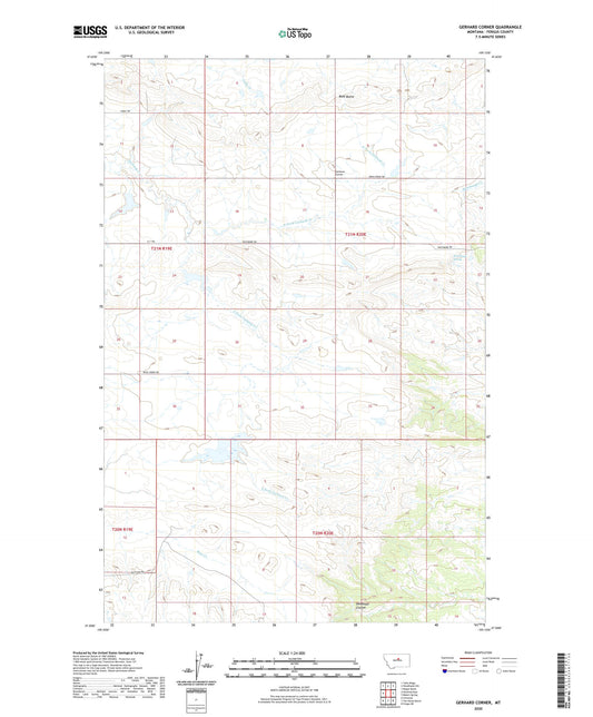 Gerhard Corner Montana US Topo Map Image