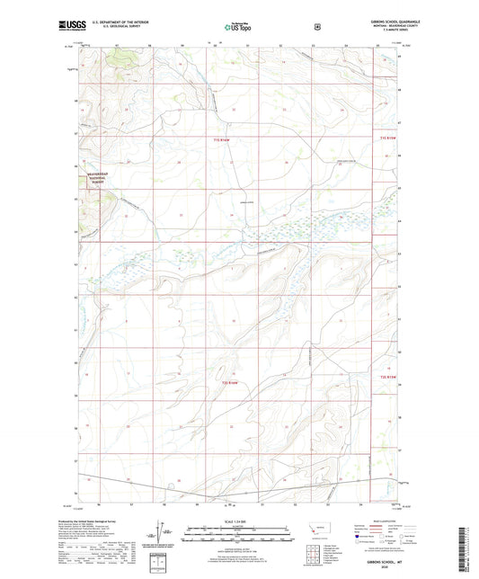 Gibbons School Montana US Topo Map Image