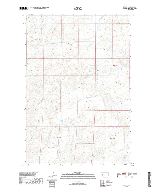 Gibson SW Montana US Topo Map Image