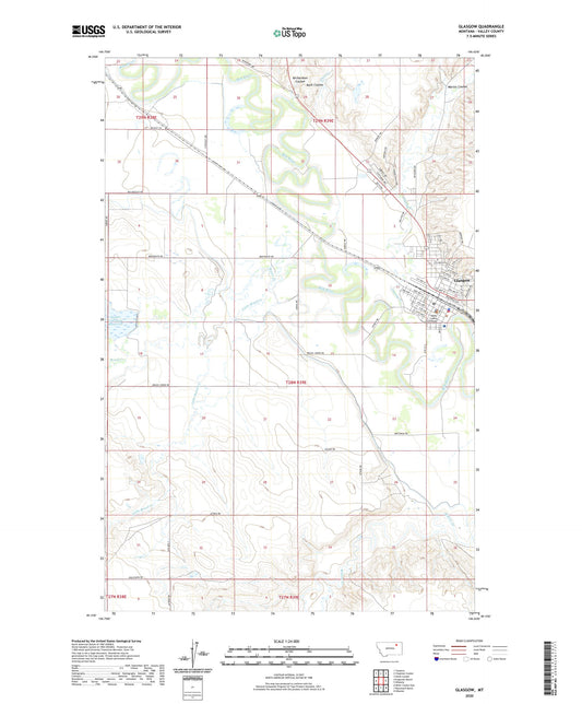 Glasgow Montana US Topo Map Image