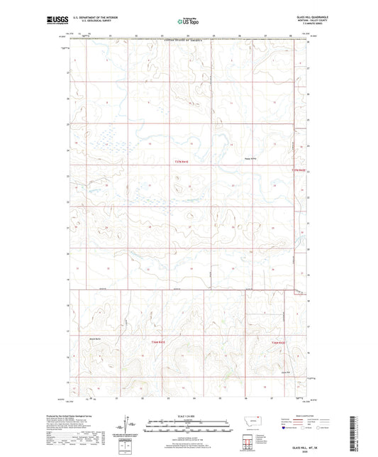 Glass Hill Montana US Topo Map Image