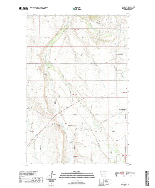 Glengarry Montana US Topo Map Image