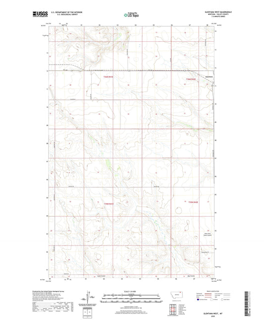 Glentana West Montana US Topo Map Image