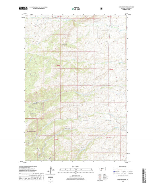 Gobblers Knob Montana US Topo Map Image