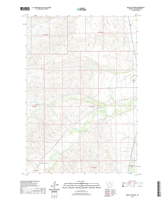 Good Luck Creek Montana US Topo Map Image