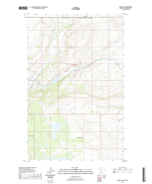 Goose Lake Montana US Topo Map Image