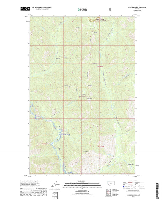 Gooseberry Park Montana US Topo Map Image