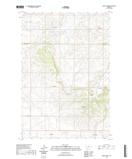 Gougley Creek Montana US Topo Map Image