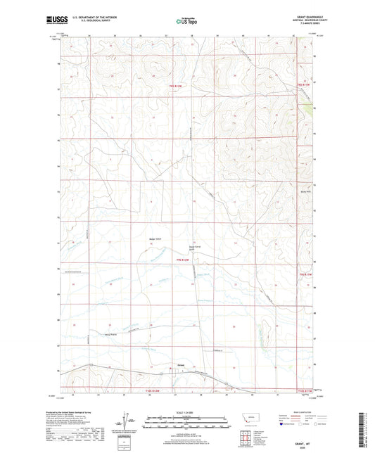 Grant Montana US Topo Map Image