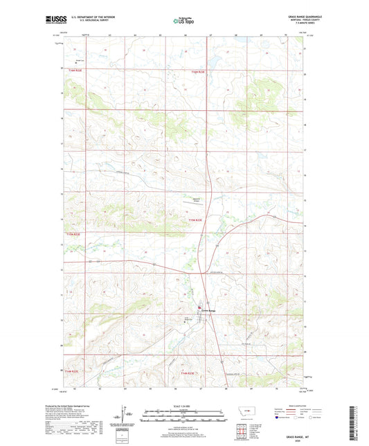 Grass Range Montana US Topo Map Image