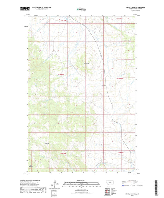 Gravely Mountain Montana US Topo Map Image