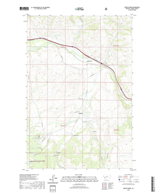 Griffin Creek Montana US Topo Map Image