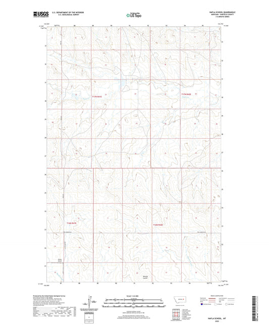 Hafla School Montana US Topo Map Image