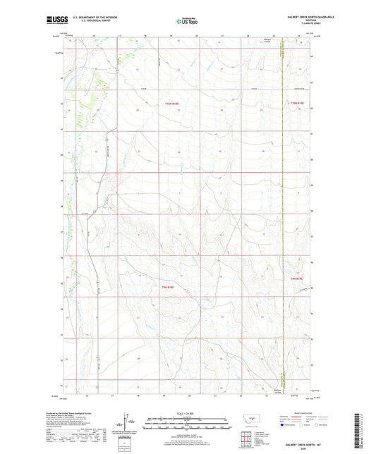 Halbert Creek North Montana US Topo Map Image