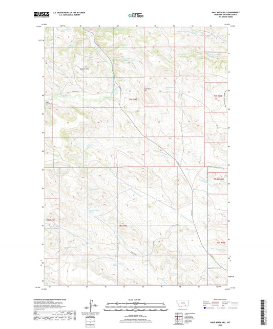 Half Moon Hill Montana US Topo Map Image