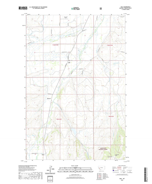 Hall Montana US Topo Map Image