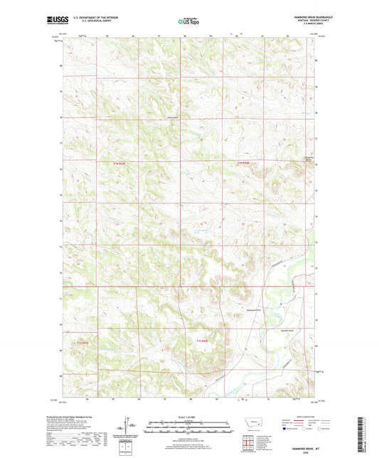 Hammond Draw Montana US Topo Map Image