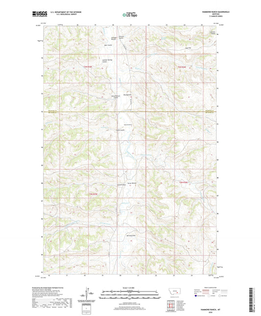 Hammond Ranch Montana US Topo Map Image