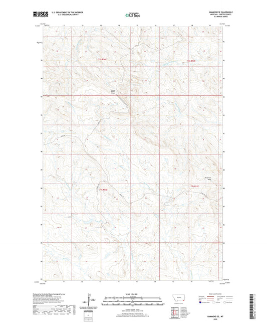 Hammond SE Montana US Topo Map Image