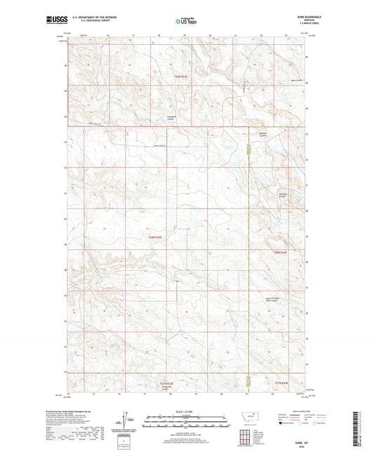 Harb Montana US Topo Map Image