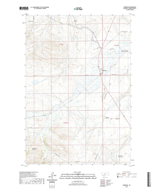 Harrison Montana US Topo Map Image
