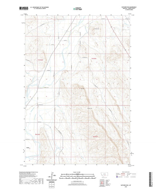 Hatcher Pass Montana US Topo Map Image