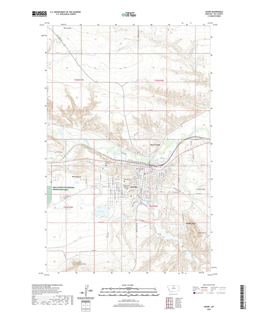 Havre Montana US Topo Map Image