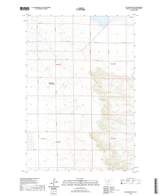 Hay Basin South Montana US Topo Map Image