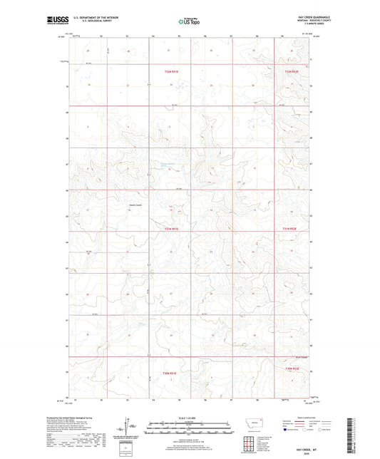 Hay Creek Montana US Topo Map Image