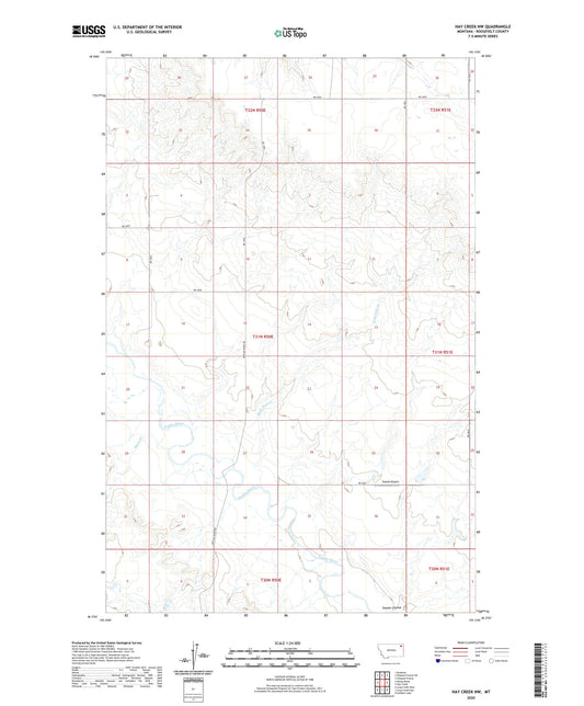 Hay Creek NW Montana US Topo Map Image