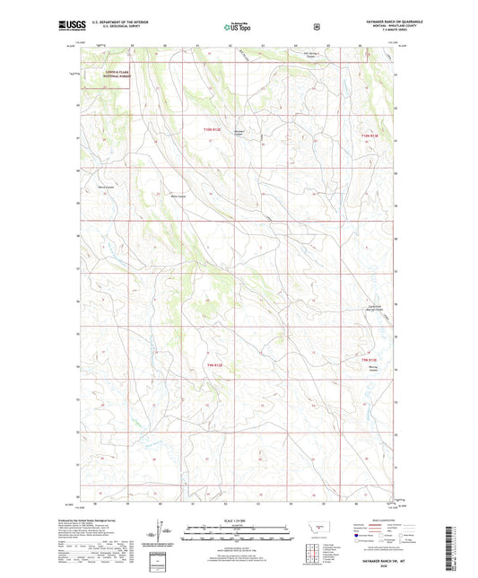Haymaker Ranch SW Montana US Topo Map Image