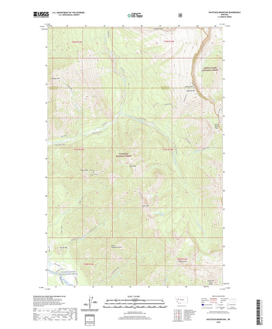Haystack Mountain Montana US Topo Map Image