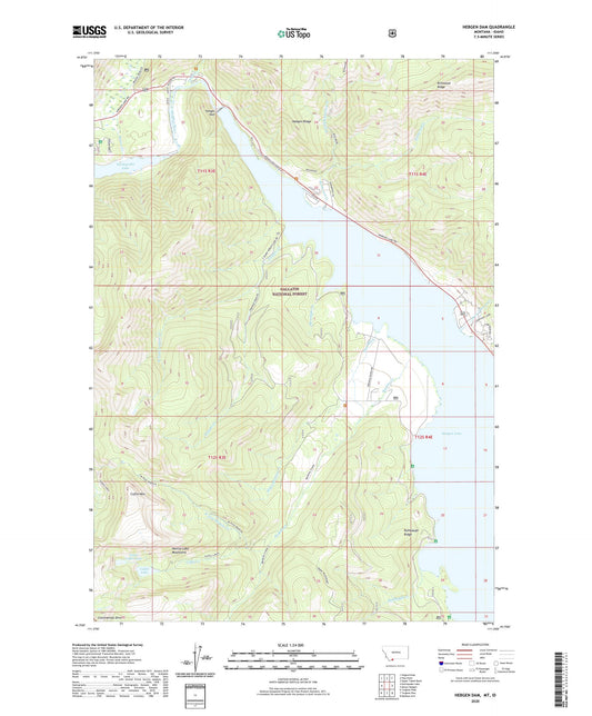 Hebgen Dam Montana US Topo Map Image