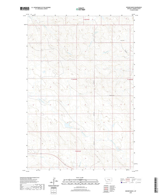 Hecker Ranch Montana US Topo Map Image