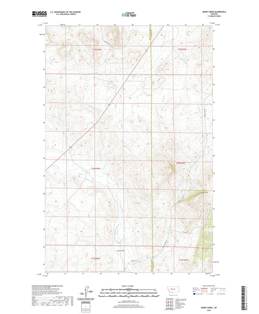 Henry Creek Montana US Topo Map Image