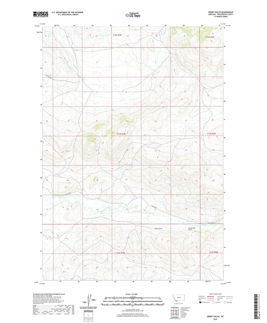 Henry Gulch Montana US Topo Map Image