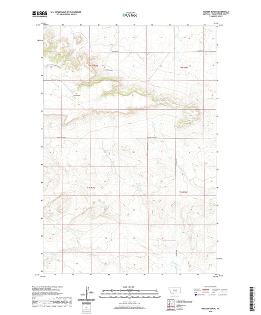 Hickson Ranch Montana US Topo Map Image
