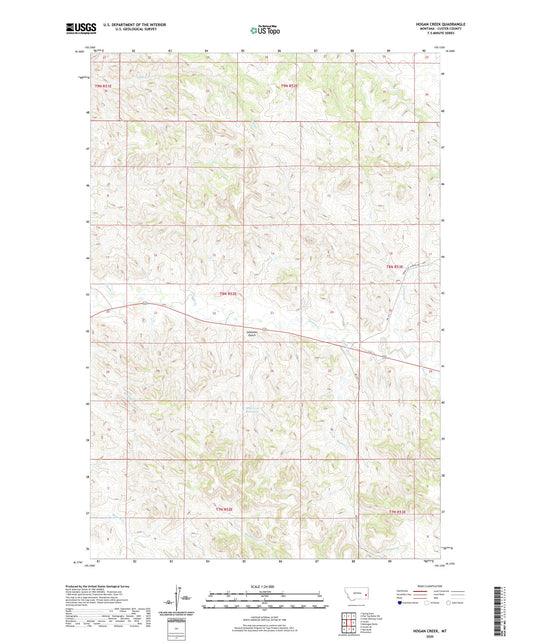 Hogan Creek Montana US Topo Map Image