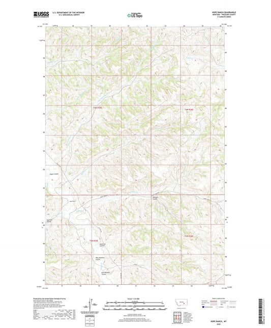Hope Ranch Montana US Topo Map Image