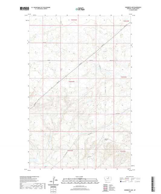 Hornbeck Lake Montana US Topo Map Image