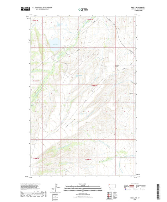 Horse Lake Montana US Topo Map Image