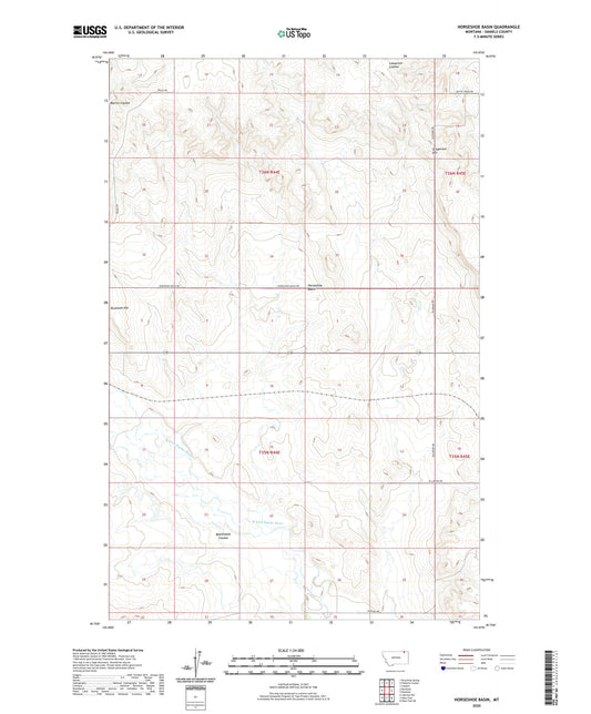 Horseshoe Basin Montana US Topo Map Image