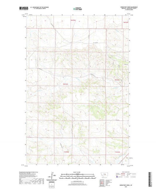 Horsethief Creek Montana US Topo Map Image